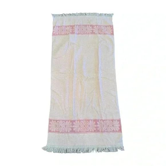 Cannon 1950s-1960s Monticello Pink Bath Towels Set of 6 Vintage Bath Linens - Picture 7 of 8